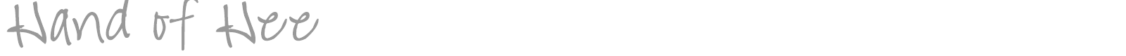 Hand of Hee font preview